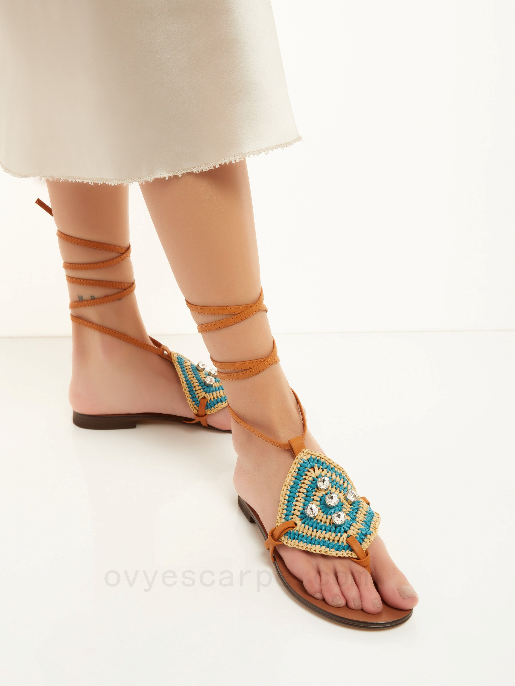 (image for) 85% Codice Sconto Greek Raffia Sandal F08161027-0516 scarpe ovyè saldi